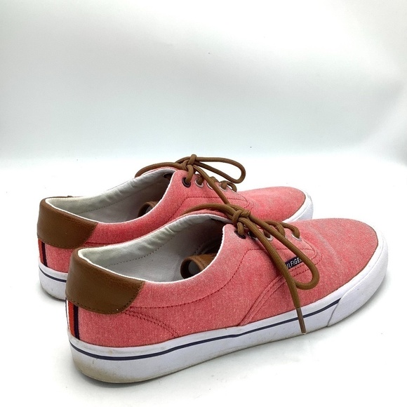 Tommy Hilfiger Phero TMPHERO Mens Pink Canvas Low Top Designer Sneaker Shoes 9.5 - Picture 11 of 16